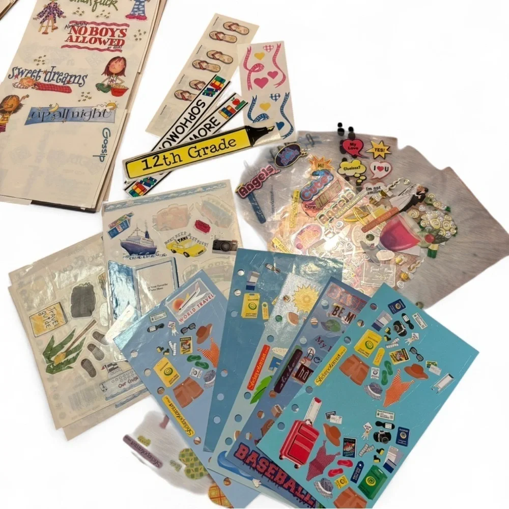 VTG Mix Lot of Scrapbooking Stickers Me & My Big Ideas Sue Dreamer Stickopotamus